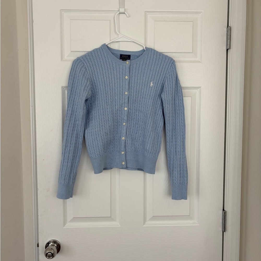 NWOT Polo by Ralph Lauren Light Blue Cable Knit Sweater